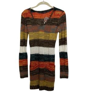 NWT Macy's Multicolor Striped V-Neck Sweater Dress or Tunic